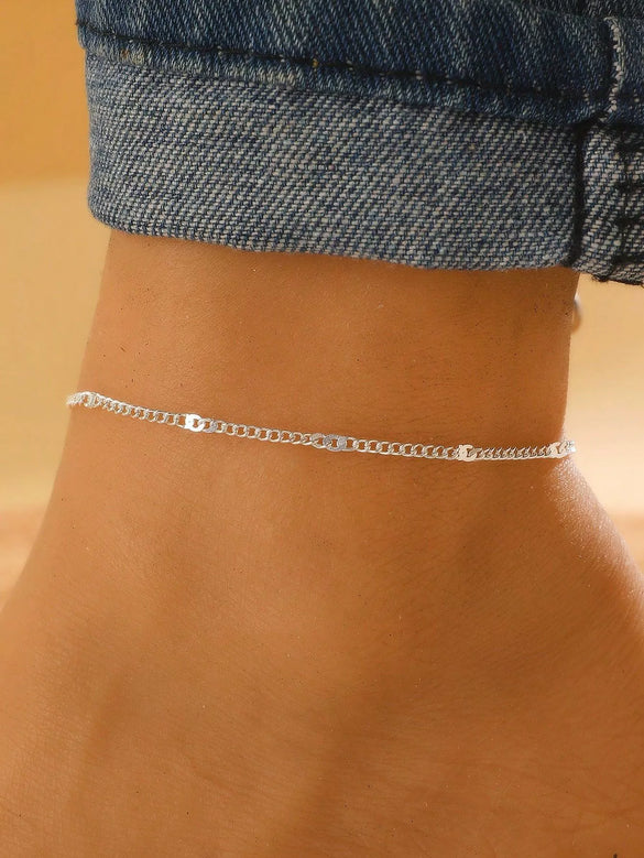 Alloy Heart Shape Beads Chain Foot Accessories For Women Simple Style