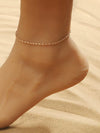 Alloy Heart Shape Beads Chain Foot Accessories For Women Simple Style