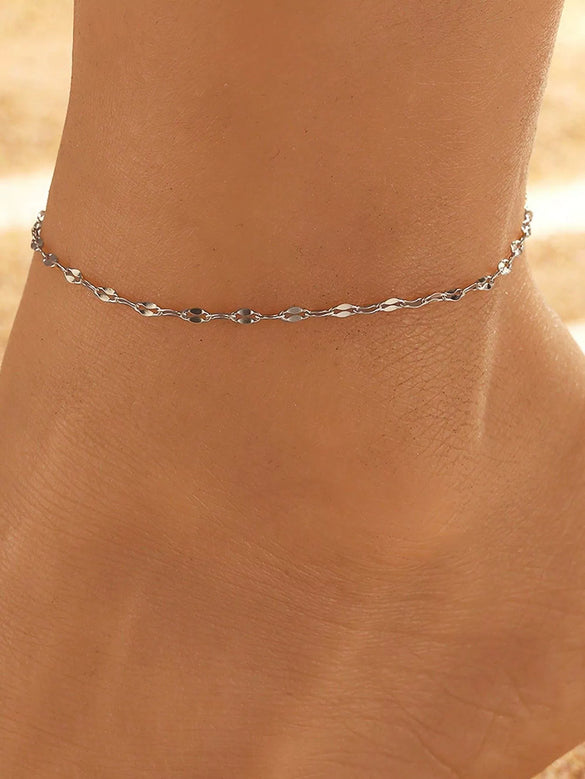 Alloy Heart Shape Beads Chain Foot Accessories For Women Simple Style
