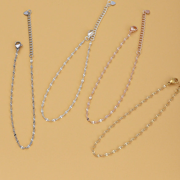 Alloy Heart Shape Beads Chain Foot Accessories For Women Simple Style