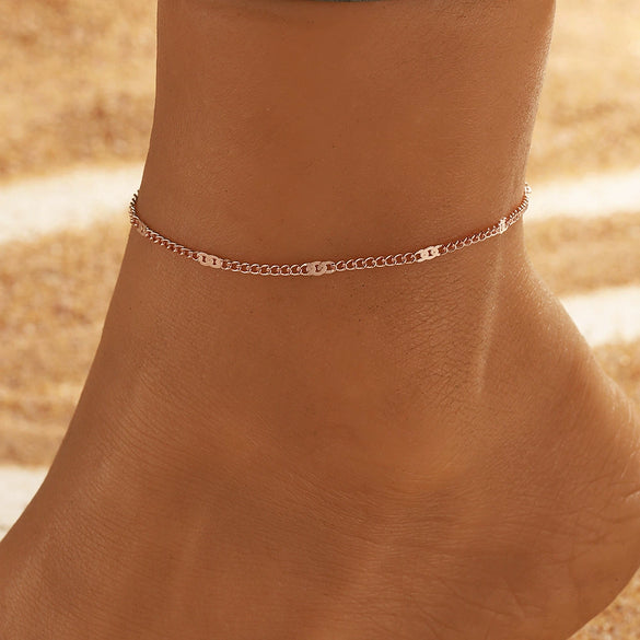 Alloy Heart Shape Beads Chain Foot Accessories For Women Simple Style