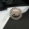 Alloy Heart Shape Diamond Encrusted Retro Love Brooch Electroplated Women's Jewelry