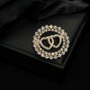 Alloy Heart Shape Diamond Encrusted Retro Love Brooch Electroplated Women's Jewelry