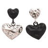 Alloy Heart Shape Electroplated Asymmetric Earrings For Women