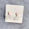 Alloy Heart Shape Electroplated Earrings Inlaid With Artificial And Semiprecious Stones For Women