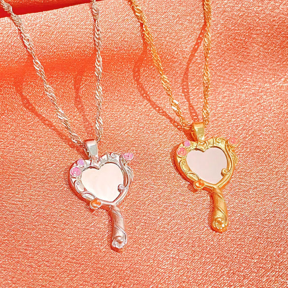 Alloy Heart Shape Electroplated Fashion Clavicle Necklace For Girls
