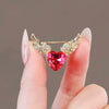 Alloy Heart Shape Electroplated Love Angel Wings Brooch Women's Clothes Accessories