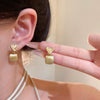 Alloy Heart Shape Electroplated Women's Double Love Ear Studs