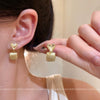 Alloy Heart Shape Electroplated Women's Double Love Ear Studs