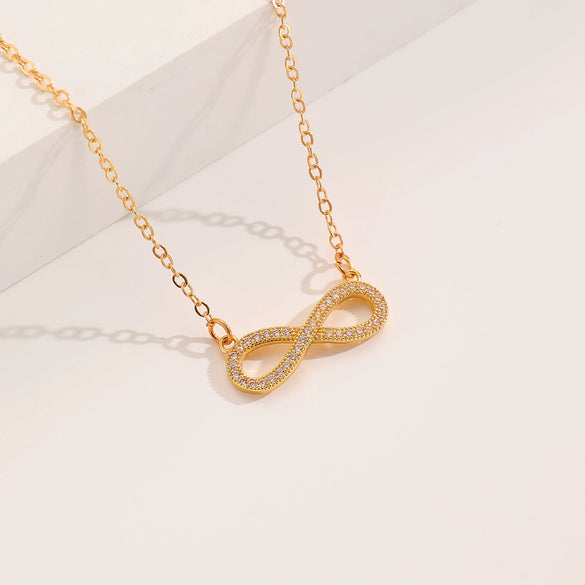 Alloy Heart Shape Geometric Microinlaid Electroplated Pendant Necklace For Women