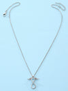 Alloy Heart Shape Geometric Microinlaid Electroplated Pendant Necklace For Women