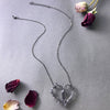 Alloy Heart Shape Pendant Crystal Clavicle Chain With Electroplating For Men And Women Retro Dark Anime Witch Thorn Style