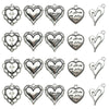 Alloy Heart Shape Retro Ancient Style Beaded Pendant Jewelry Accessories Necklace Bracelet Electroplated