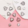 Alloy Heart Shape Retro Ancient Style Beaded Pendant Jewelry Accessories Necklace Bracelet Electroplated