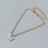 Alloy Heart Shape Rhinestone Anklet Women's Two Piece Set