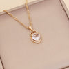Alloy Heart Shaped Electroplated Women's Necklace With Water Wave Chain