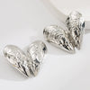 Alloy Heartshaped And Fanshaped Electroplated Earrings For Women