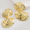 Alloy Heartshaped And Fanshaped Electroplated Earrings For Women