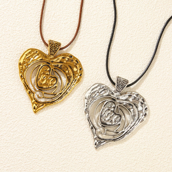 Alloy Heartshaped Electroplated Simple Style Unisex Necklace