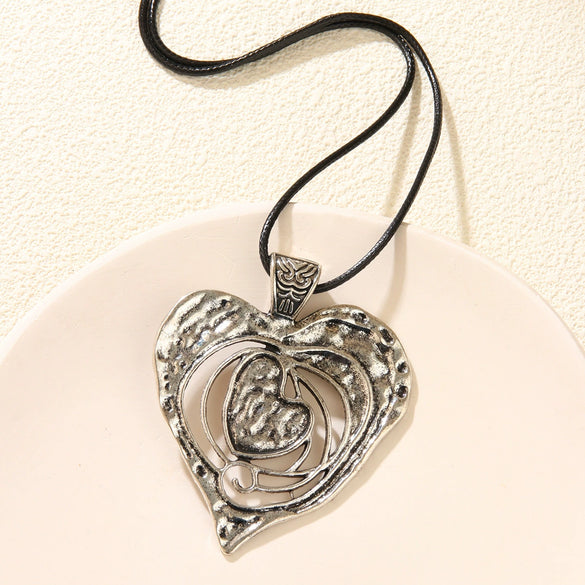 Alloy Heartshaped Electroplated Simple Style Unisex Necklace