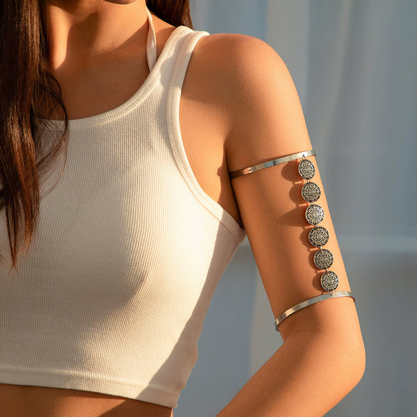 Alloy Heartshaped Open Bracelet Leg Chain Arm Chain With Electroplating For Women