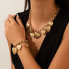 Alloy Heartshaped Pendant Clavicle Chain Necklace With Exaggerated Style And Electroplating Treatment