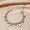 Alloy Heartshaped Retro Hiphop Women's Doublelayer Bracelets Electroplated