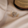 Alloy Heartshaped Wing Brooch For Women With Electroplating Minimalist Style