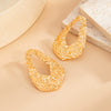 Alloy Highend Flower Petal Pendant Earrings With Electroplating Design