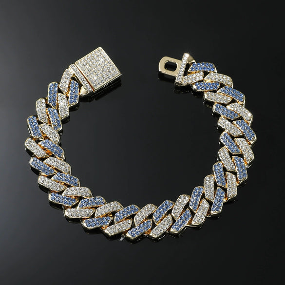 Alloy Hip Hop Diamond Geometric Men's Bracelet