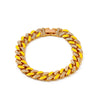 Alloy Hip Hop Geometric Diamond Cuban Bracelet Unisex Jewelry