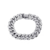 Alloy Hip Hop Geometric Diamond Cuban Bracelet Unisex Jewelry