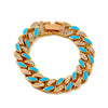 Alloy Hip Hop Geometric Diamond Cuban Bracelet Unisex Jewelry