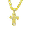 Alloy Hip Hop Geometric Diamond Cuban Chain Cross Necklace For Men And Women