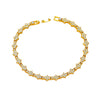Alloy Hip Hop Style Flowershaped Geometric Tennis Chain Diamond Necklace Jewelry