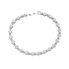 Alloy Hip Hop Style Flowershaped Geometric Tennis Chain Diamond Necklace Jewelry