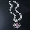 Alloy Hiphop Animals Zodiac Spider Pendant Necklace With Diamond Cuban Chain For Men