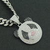 Alloy Hiphop Exaggerated Threedimensional Diamond Panda Pendant Cuban Necklace