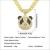 Alloy Hiphop Exaggerated Threedimensional Diamond Panda Pendant Cuban Necklace