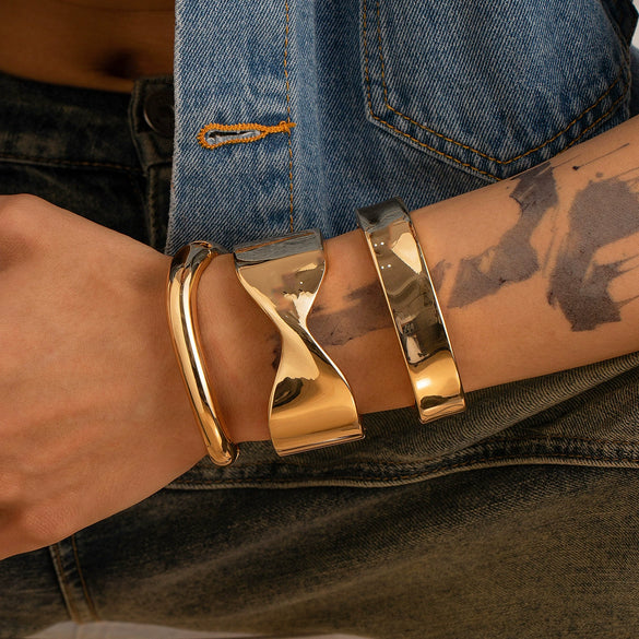 Alloy Hiphop Fashion Glitter Irregular Men's Bracelet With Electroplating