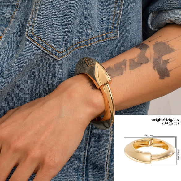 Alloy Hiphop Fashion Glitter Irregular Men's Bracelet With Electroplating