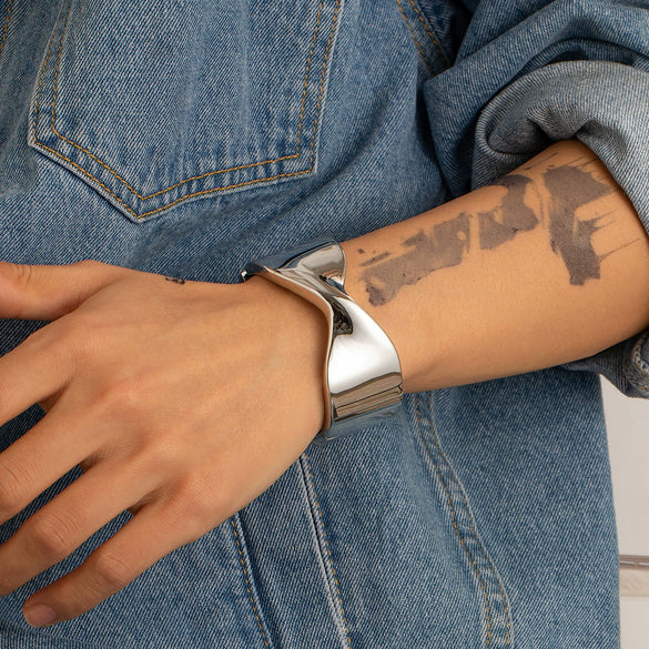 Alloy Hiphop Fashion Glitter Irregular Men's Bracelet With Electroplating