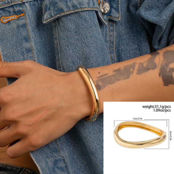 Alloy Hiphop Fashion Glitter Irregular Men's Bracelet With Electroplating