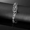 Alloy Hiphop Geometric Black Gemstone Bracelet For Unisex