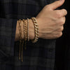 Alloy Hiphop Geometric Diamond Men's Bracelet Fourpiece Set