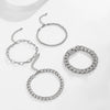 Alloy Hiphop Geometric Diamond Men's Bracelet Fourpiece Set