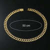 Alloy Hiphop Geometric Diamond Men's Cuban Chain Necklace