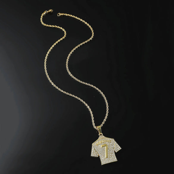 Alloy Hiphop Geometric Diamond Pendant Men's Necklace