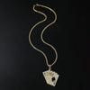 Alloy Hiphop Geometric Diamond Poker Flush Pendant Titanium Steel Necklace