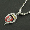 Alloy Hiphop Geometric Diamond Threedimensional Dollar Tongue Pendant Cuban Chain Necklace
